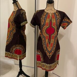 Bohemian Dashiki Print Dress